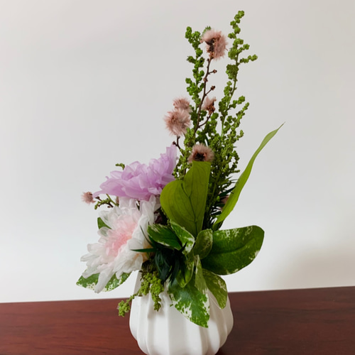 ❀専用　プリザーブドフラワー　お供え花　仏花　ことね菊　対　二基　ベルカップ プリザーブドフラワー 仏花 お供え花 二基 対 ことね菊 ＊3.15
