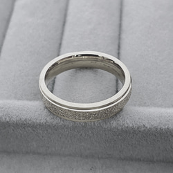 4mm ラフリング  ステンレスリング ステンレス指輪 金属アレルギー対応 ピンキーリング 3枚目の画像