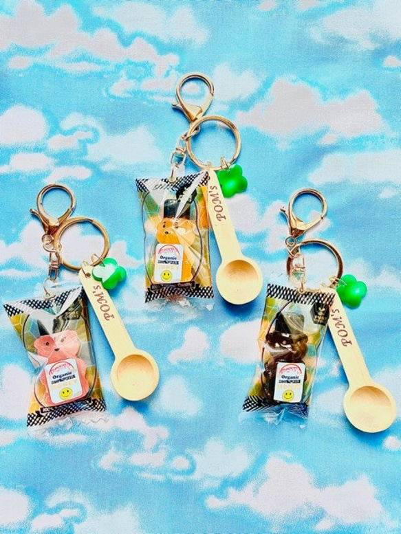 Honey Bear　Bottle & Wood spoon Bag's charm(Yellow) 2枚目の画像