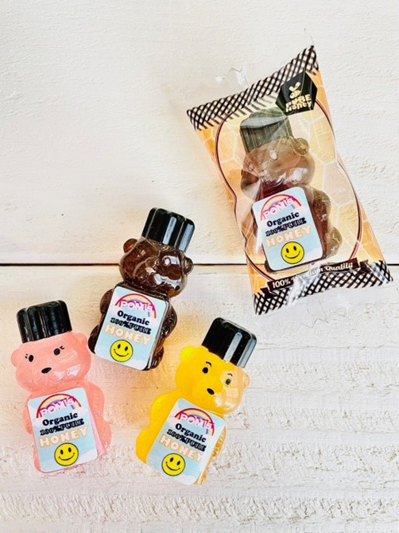 Honey Bear　Bottle & Wood spoon Bag's charm(Yellow) 3枚目の画像