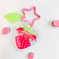 【Creema限定 早割価格】Strawberry lollipop chocolate (金具:ローズピンク) 3枚目の画像