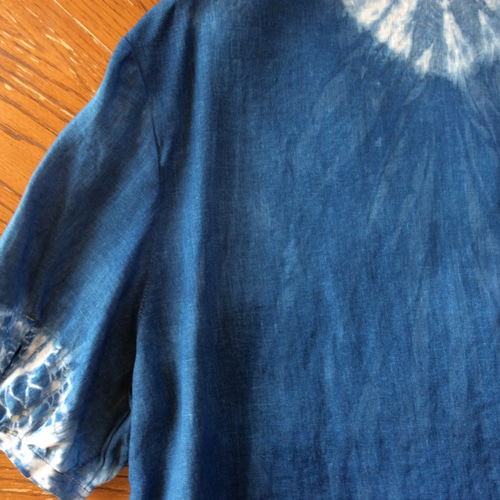 藍染め服 半円絞り チュニック 香奈んち 通販 2976450｜Creema