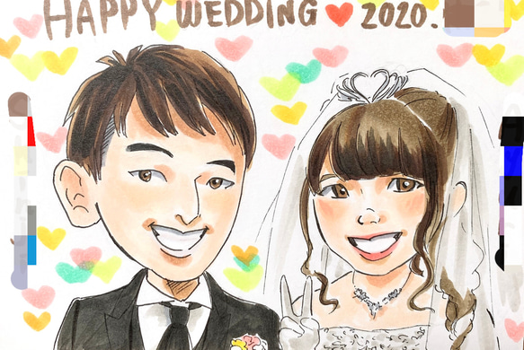 似顔絵オーダー 似顔絵 A4サイズ 12名様 3月7日まで