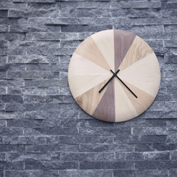 ゾーン/アワーゾーン手作り木製時計壁掛け時計（ブラックポインター） 3枚目の画像