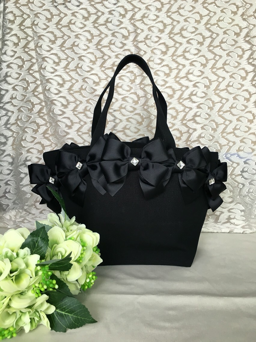 新品 大人気商品  新品 M'sグレーシー 黒いキャンバストートバッグ （エムズ バッグ