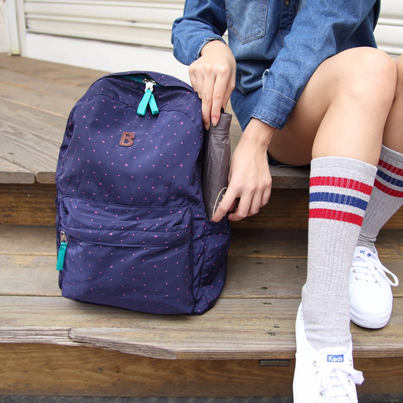 Mildred Backpack(A4 OK)- Dark blue ★100416-30 2枚目の画像