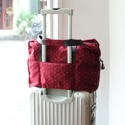 BAGCOM･[柔感系列]柔星收納旅行袋-深紅★100420-20 第3張的照片