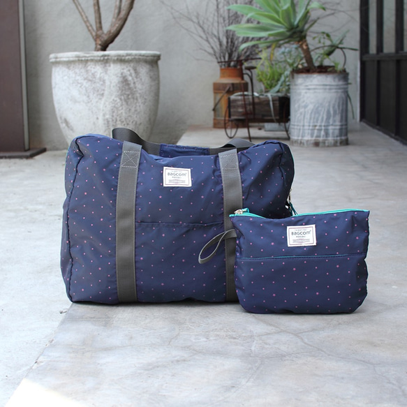 [Mercerized series] Fanny Travel Bag-Dark blue★420-30 1枚目の画像