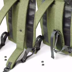 BAGCOM･[好用系列] 雙帶好用手提後背包(14’’Laptop OK)-綠色★100454-50 第4張的照片