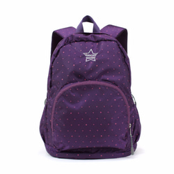 BAGCOM･Light-Fold Stars Water Stop Backpack-Purple 6枚目の画像