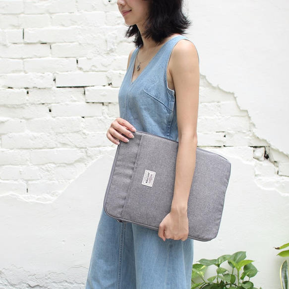 All purpose pockets bag(14'' Laptop OK)-Grey★100443-06 2枚目の画像