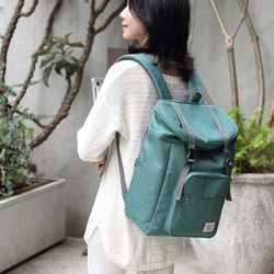 BAGCOM Ramie Double Back Backpack（14 &#39;&#39; Laptop OK）-Hemp 2枚目の画像