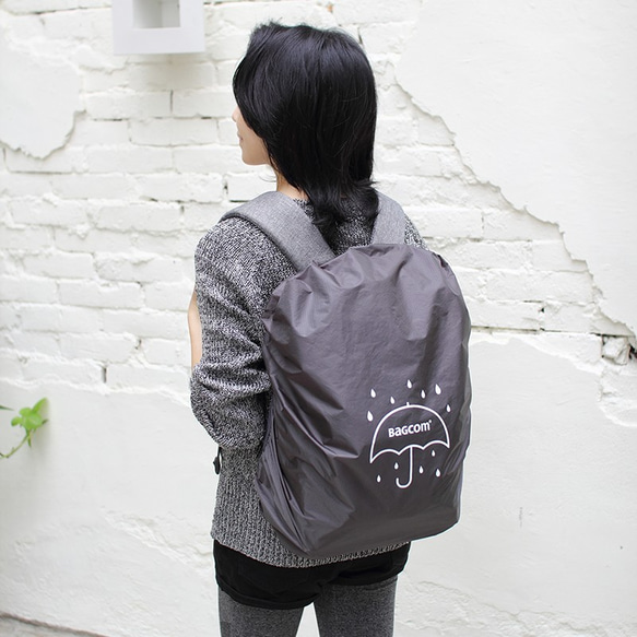 BAGCOM･ 通用型背包防水雨罩-深灰 ★108009-02 第2張的照片