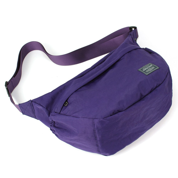 BAGCOM･柔喜雙層斜肩包(抗水)-紫色★100423-40 第5張的照片