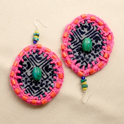 民族風耳環,Handmade earrings, knitting earrings 第3張的照片