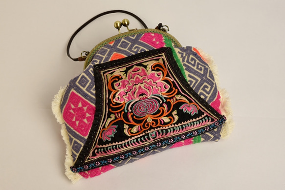 Tribal kimono dress handbag Hmong handbag 第2張的照片