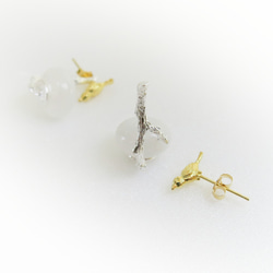 ◂READ Dazzling宝贝Baby。グッドナイト| White Jade 925 Silver Earrings 5枚目の画像