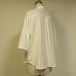 フリー（M～L)　 ショール衿　ふんわりタックの プルオーバー/Wガーゼ 2枚目の画像