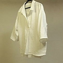 フリー（M～L)　 ショール衿　ふんわりタックの プルオーバー/Wガーゼ 4枚目の画像