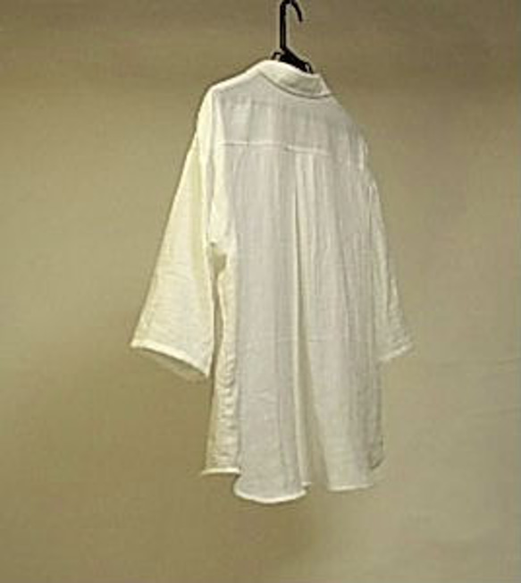 フリー（M～L)　 ショール衿　ふんわりタックの プルオーバー/Wガーゼ 5枚目の画像