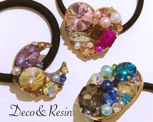 ビジューなヘアゴム ヘアゴム Deco&Resin 通販 5150271｜Creema(クリーマ)