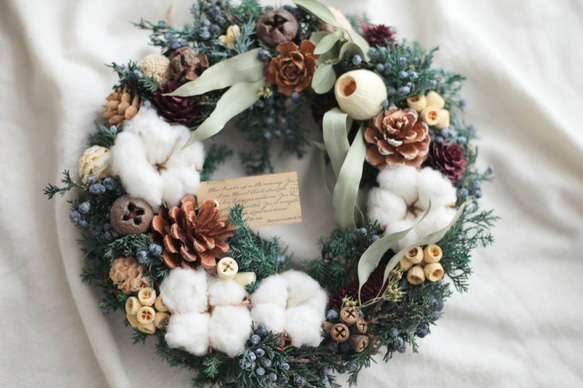 【Creema限定】Christmas wreath〜natural❇︎Mサイズ 2枚目の画像