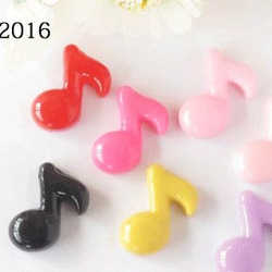 種類色々♪カラフル音符♪YM1-2016　　７色セット 1枚目の画像