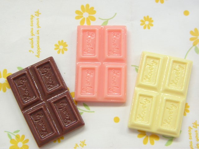 板チョコ 板チョコ☆3色6個セット デコパーツ fraise 通販 6671321