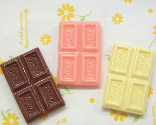 板チョコ☆3色6個セット デコパーツ fraise 通販 6671321