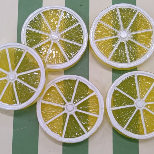レモンの輪切り 5個 デコパーツ fraise 通販 6676205｜Creema(クリーマ)