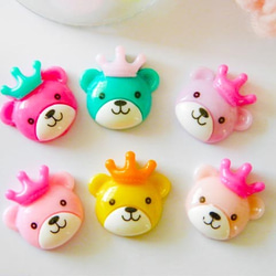 可愛い透明たぬき XX63 6色セット デコパーツ fraise 通販 727323