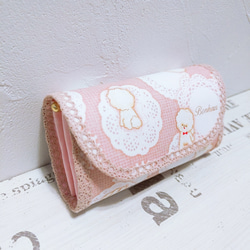 送料無料♡ビションフリーゼのミニ財布(ピンク) 2枚目の画像
