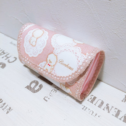 送料無料♡ビションフリーゼのミニ財布(ピンク) 3枚目の画像