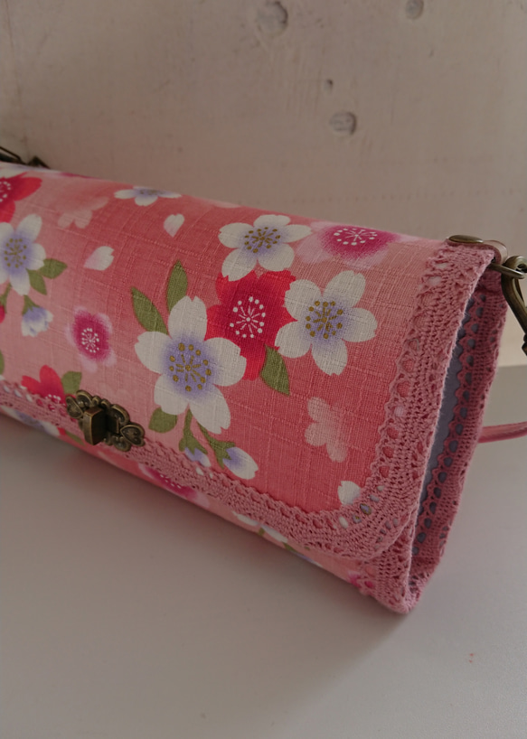 桜❀長財布(ピンク) 3枚目の画像