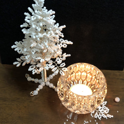 【期間数量限定】白いビーズのクリスマスツリー 4枚目の画像