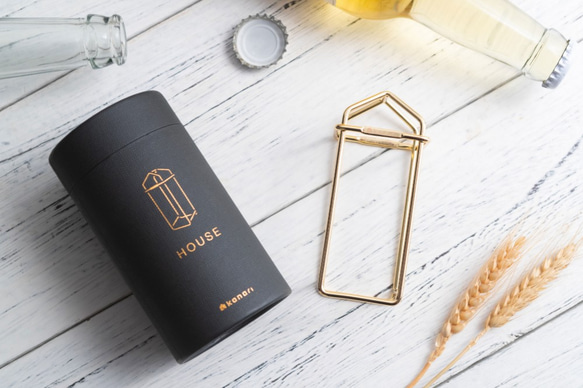 ハウスボトルオープナー - ローズゴールド（ステンレス） 6枚目の画像