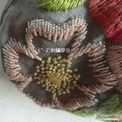 花いっぱい……手刺繍のｼｮﾙﾀﾞｰﾊﾞｯｸﾞ 3枚目の画像