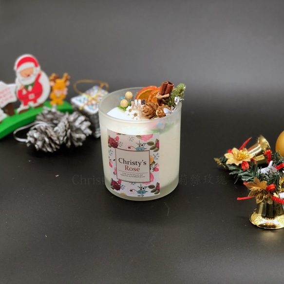 <<克莉絲玫瑰>>聖誕節香氛大豆蠟燭 居家香氛系列 禮物小品 交換禮物 第2張的照片