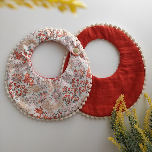 lehtiä Rosa bib ベビー スタイ スタイ・よだれかけ