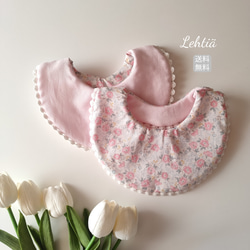 lehtiä natural flower bib ベビー スタイ ラッピング対応