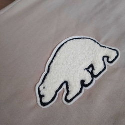 レッスンバッグ　くま×ギンガムチェックキルティング（ブラック） 4枚目の画像