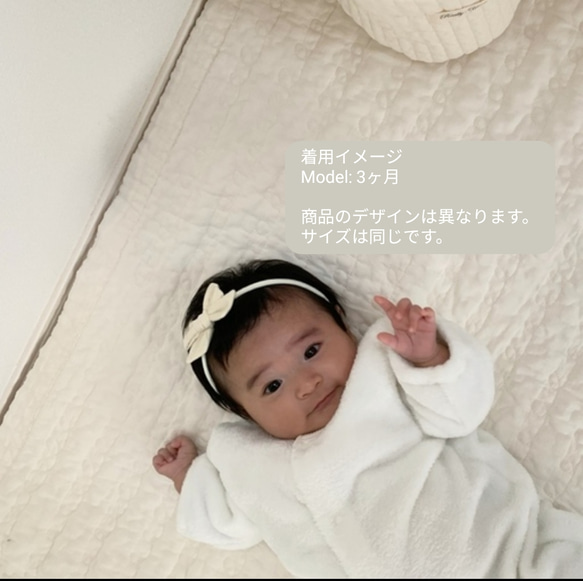 baby headband　✴︎ドットミニヨン&flower 7枚目の画像