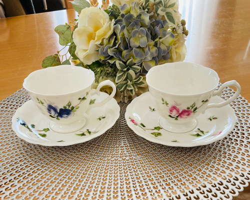 薔薇ペア プリンセス ティーカップ&ソーサー ティーカップ