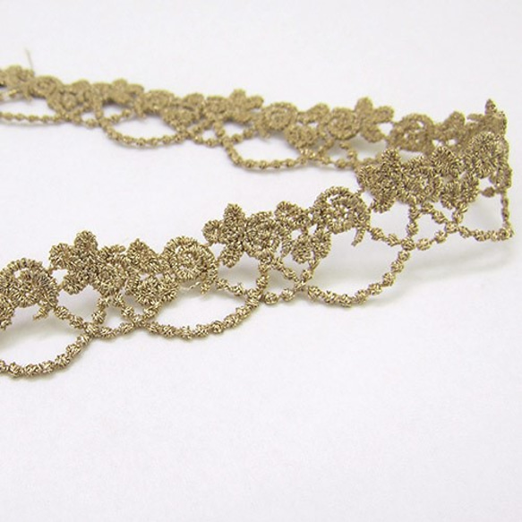 レースブレード（Flower arch / Gold）20mm×50cm 2枚目の画像