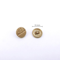 メタルミニシャンクボタン　10mm【half＆half /Matte Gold】５個 5枚目の画像