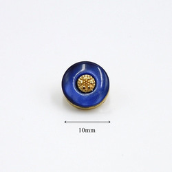 メタルミニシャンクボタン　10mm【Flower core /Blue】4個 3枚目の画像