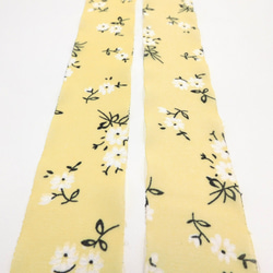 花柄シフォンリボン【イエロー/Yellow】38mm×2m 4枚目の画像