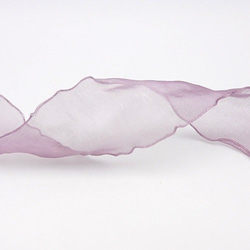 オーガンジーフリルリボン（Glossy / Lavender ）30mm×2ｍ 3枚目の画像
