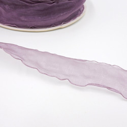 オーガンジーフリルリボン（Glossy / Lavender ）30mm×2ｍ 5枚目の画像