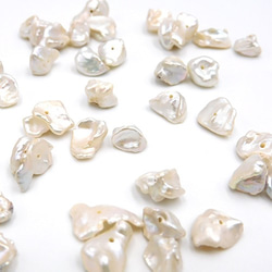 Natural Shell Pearl Beads /淡水パールビーズ【irregular 8~10mm】 5個 5枚目の画像